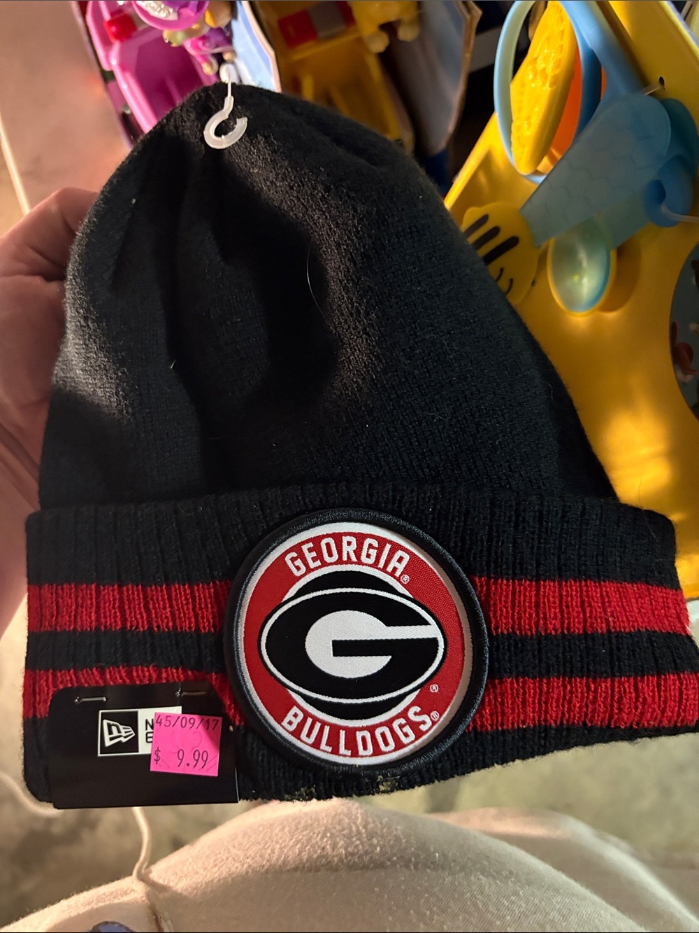 Nwt New Era Georgia Bulldogs Kids Black & Red Knit Beanie